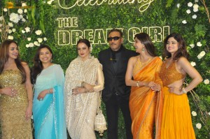 Hema Malini’s 75th Birthday Bash attended by Madhuri Dixit, Rekha, Juhi Chawla, Jeetendra, Vidya Balan, Raveena Tandon, and other friends and family