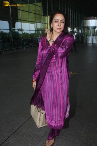 Actress and Politician Hema Malini was spotted at the Mumbai Airport on July 20, 2023