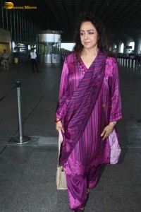 Actress and Politician Hema Malini was spotted at the Mumbai Airport on July 20, 2023