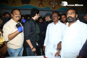 Hero Team Ashok Galla, Nidhhi Agerwal, Jagapathi Babu, Naresh visit Mallikarjuna Theatre