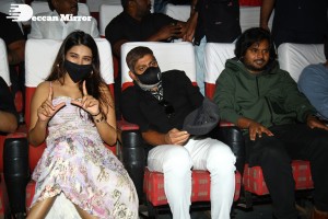 Hero Team Ashok Galla, Nidhhi Agerwal, Jagapathi Babu, Naresh visit Mallikarjuna Theatre