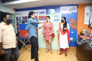 Nidhhi Agerwal and Ashok Galla visit Radio City FM to promote their movie Hero