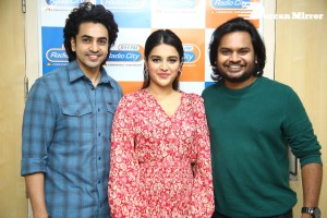 Nidhhi Agerwal and Ashok Galla visit Radio City FM to promote their movie Hero
