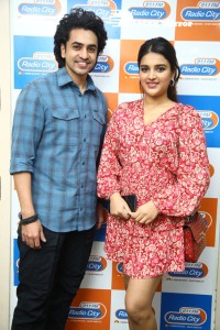 Nidhhi Agerwal and Ashok Galla visit Radio City FM to promote their movie Hero