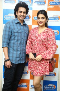 Nidhhi Agerwal and Ashok Galla visit Radio City FM to promote their movie Hero