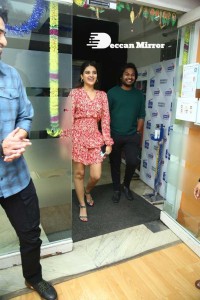 Nidhhi Agerwal and Ashok Galla visit Radio City FM to promote their movie Hero
