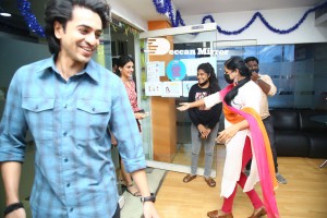 Nidhhi Agerwal and Ashok Galla visit Radio City FM to promote their movie Hero