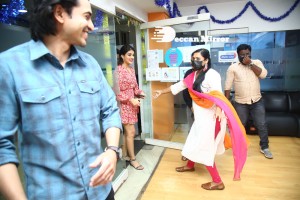 Nidhhi Agerwal and Ashok Galla visit Radio City FM to promote their movie Hero
