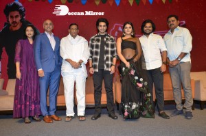 Ashok Galla debut movie Hero Press meet attended by Jayadev Galla, Nidhhi Agerwal, Ashok Galla