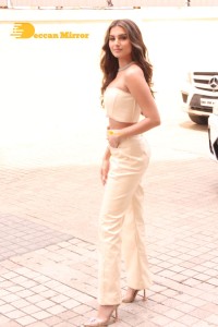 Actors Tiger Shroff, Tara Sutaria and Music Director A. R. Rahman attend the song launch from the movie Heropanti 2