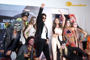 Actors Tiger Shroff, Tara Sutaria and Music Director A. R. Rahman attend the song launch from the movie Heropanti 2