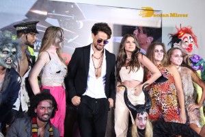 Actors Tiger Shroff, Tara Sutaria and Music Director A. R. Rahman attend the song launch from the movie Heropanti 2