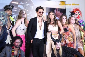 Actors Tiger Shroff, Tara Sutaria and Music Director A. R. Rahman attend the song launch from the movie Heropanti 2