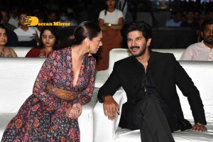 Dulquer Salman and Aditi Rao attend the pre release function of movie Hey Sinamika