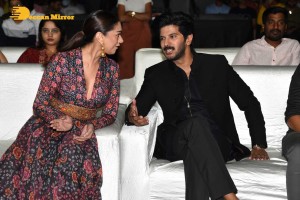 Dulquer Salman and Aditi Rao attend the pre release function of movie Hey Sinamika