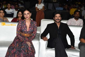 Dulquer Salman and Aditi Rao attend the pre release function of movie Hey Sinamika