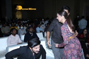 Dulquer Salman and Aditi Rao attend the pre release function of movie Hey Sinamika