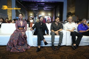 Dulquer Salman and Aditi Rao attend the pre release function of movie Hey Sinamika