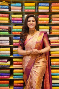 actress honey rose shows off traditional looks in a silk saree
