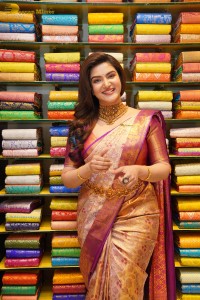 actress honey rose shows off traditional looks in a silk saree