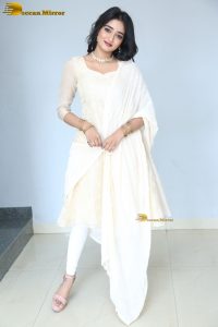 actress hrithika srinivas beautiful in a white salwar