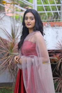 actress hrithika srinivas beautiful in a red salwar dress