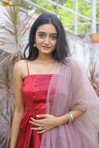 actress hrithika srinivas beautiful in a red salwar dress