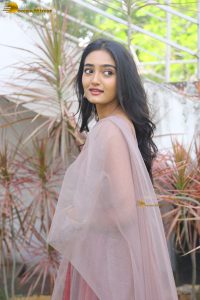 actress hrithika srinivas beautiful in a red salwar dress