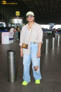 actress Huma Qureshi stylish in a shirt and denim jeans