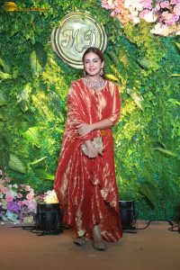 actress Huma Qureshi beautiful in a orange salwar dress