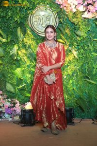 actress Huma Qureshi beautiful in a orange salwar dress