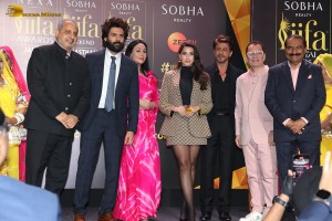 IIFA 2025 Press Conference attended by Shah Rukh Khan, Nora Fatehi, and Kartik Aaryan