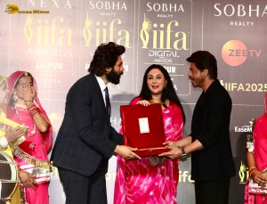 IIFA 2025 Press Conference attended by Shah Rukh Khan, Nora Fatehi, and Kartik Aaryan