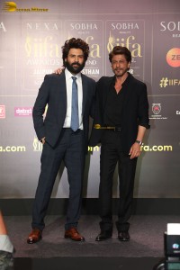 IIFA 2025 Press Conference attended by Shah Rukh Khan, Nora Fatehi, and Kartik Aaryan