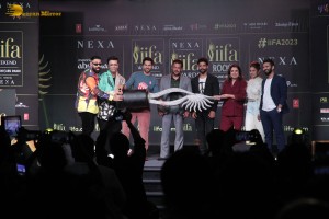 Salman Khan, Varun Dhawan and Farhan Akhtar attend the IIFA press conference on Nov 29