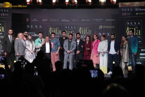 Salman Khan, Varun Dhawan and Farhan Akhtar attend the IIFA press conference on Nov 29