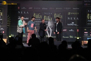 Salman Khan, Varun Dhawan and Farhan Akhtar attend the IIFA press conference on Nov 29