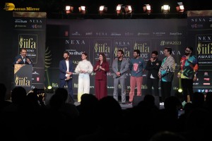 Salman Khan, Varun Dhawan and Farhan Akhtar attend the IIFA press conference on Nov 29