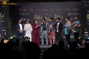 Salman Khan, Varun Dhawan and Farhan Akhtar attend the IIFA press conference on Nov 29