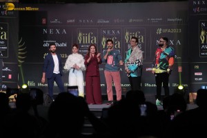 Salman Khan, Varun Dhawan and Farhan Akhtar attend the IIFA press conference on Nov 29