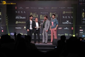 Salman Khan, Varun Dhawan and Farhan Akhtar attend the IIFA press conference on Nov 29