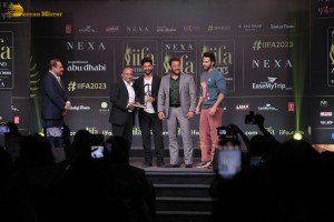 Salman Khan, Varun Dhawan and Farhan Akhtar attend the IIFA press conference on Nov 29