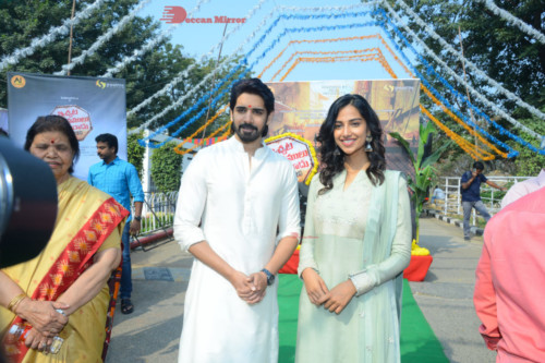Telugu Movie Ichata Vahanamulu Nilaparadu shoot begins with Sushant and Meenakshi Chaudhary 