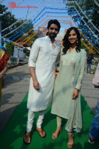 Telugu Movie Ichata Vahanamulu Nilaparadu shoot begins with Sushant and Meenakshi Chaudhary 