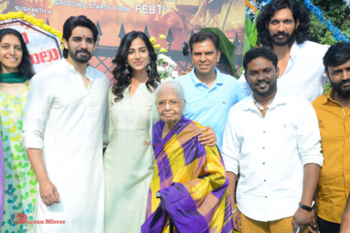 Telugu Movie Ichata Vahanamulu Nilaparadu shoot begins with Sushant and Meenakshi Chaudhary 