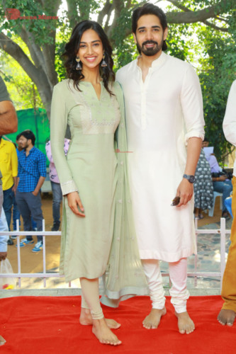 Telugu Movie Ichata Vahanamulu Nilaparadu shoot begins with Sushant and Meenakshi Chaudhary 