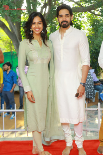 Telugu Movie Ichata Vahanamulu Nilaparadu shoot begins with Sushant and Meenakshi Chaudhary 