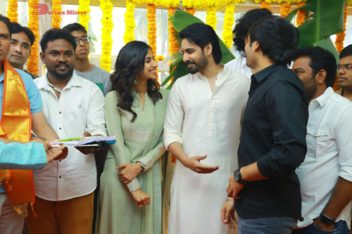 Telugu Movie Ichata Vahanamulu Nilaparadu shoot begins with Sushant and Meenakshi Chaudhary 