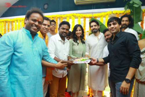 Telugu Movie Ichata Vahanamulu Nilaparadu shoot begins with Sushant and Meenakshi Chaudhary 