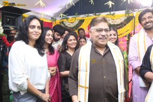 Idupu Kayitham Movie Launch attended by Priyadarshi, Nagadurga, Dil Raju, and Allu Aravind